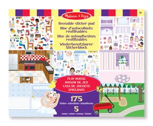 Melissa & Doug Stickerboek met herbruikbare stickers - Play House 175 Stickers