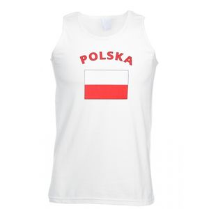 Witte heren tanktop Polen