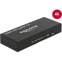 Delock 18684 HDMI-splitter Zwart - thumbnail