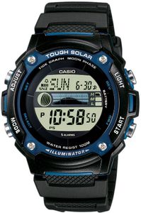 Horlogeband Casio W-S200H / W-S210H Kunststof/Plastic Zwart 18mm