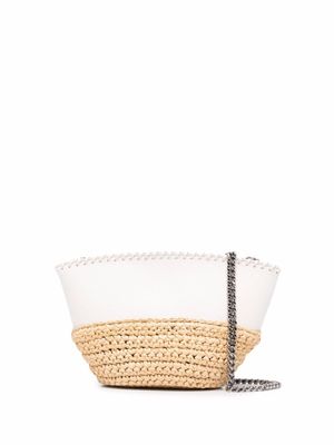 Stella McCartney sac à bandoulière à détails tressés - Tons neutres