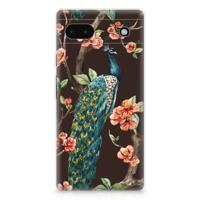 Google Pixel 6A | TPU Hoesje | Pauw met Bloemen