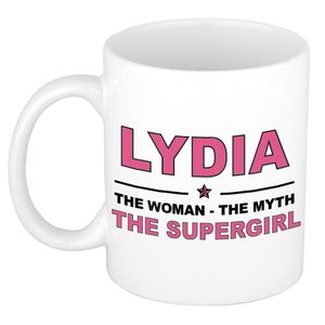 Lydia The woman, The myth the supergirl cadeau koffie mok / thee beker 300 ml