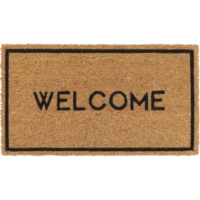 Luance Deurmat - anti slip - rechthoek - Welcome print - 60 x 33 cm - schoonloopmat