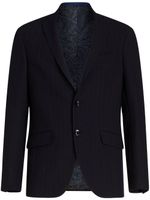 ETRO notched-lapels virgin wool-blend blazer - Noir - thumbnail