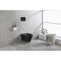 Wiesbaden Vesta Wandcloset Rimless met Bidetkraan - Warm/Koud Water - Mat Zwart