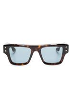 Montblanc lunettes de soleil carrées à effet écailles de tortue - Marron
