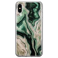 iPhone X/XS siliconen hoesje - Green waves