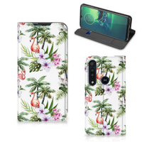 Motorola G8 Plus Hoesje maken Flamingo Palms