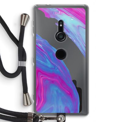 Zweverige regenboog: Sony Xperia XZ2 Transparant Hoesje met koord