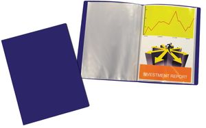 Showalbum, A4, 40 tassen, blauw