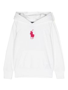 POLO RALPH LAUREN KIDS hoodie en coton mélangé à logo brodé - Blanc