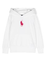 POLO RALPH LAUREN KIDS hoodie en coton mélangé à logo brodé - Blanc