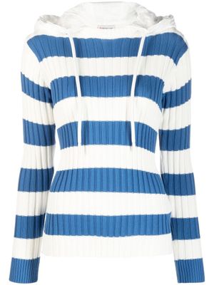 Moncler hoodie à rayures - Bleu