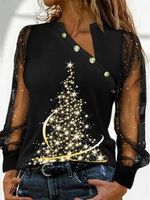 Christmas Casual Loose Long sleeve Top