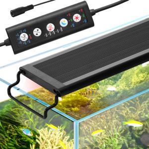 VEVOR 14W volledig spectrum aquariumlicht met 24/7 natuurmodus, instelbare timer en helderheid op 5 niveaus, met uitschuifbare beugels van aluminiumlegering voor zoetwaterplantenaquaria van 30 tot 50 cm