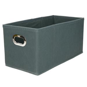 Opbergmand/kastmand - grijsblauw - linnen - 7 liter - 31 x 15 x 15 cm - Opbergbox - Vakkenkast