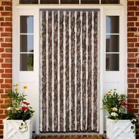 VidaXL Vliegengordijn 118x220 cm chenille beige en lichtbruin VidaXL Vliegengordijn 118x220 cm chenille beige en lichtbruin