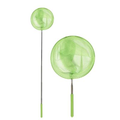 Schepnet - 2x - telescopisch- 70 cm - groen - aluminium - visnet / vlindernet - uitschuifbaar