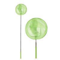 Schepnet - 2x - telescopisch- 70 cm - groen - aluminium - visnet / vlindernet - uitschuifbaar