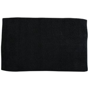 MSV Badkamerkleedje/badmat voor op de vloer - zwart - 45 x 70 cm - Badmatjes