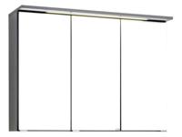 HELD Badkamer spiegelkast Bologna 3D (LED-inbouwlamp, Donkergrijs, Breedte: 90 cm)