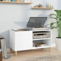 Platenkast 84,5x38x48 cm bewerkt hout wit - thumbnail