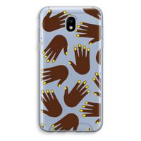 Hands dark: Samsung Galaxy J5 (2017) Transparant Hoesje