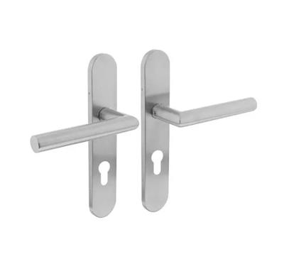 Intersteel Deurkruk Hoek 90° op schild rvs geborsteld