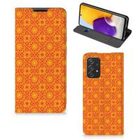 Samsung Galaxy A72 (5G/4G) | Hoesje met Magneet | Batik Oranje