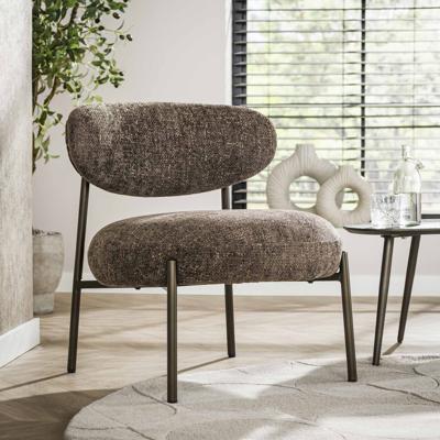 LifestyleFurn Fauteuil 'Lawson' Renegade stof, kleur Bruin