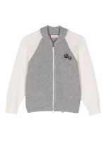 Brunello Cucinelli Kids cardigan en cachemire à fermeture zippée - Gris