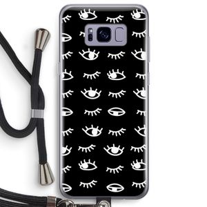 Eye pattern #3: Samsung Galaxy S8 Plus Transparant Hoesje met koord