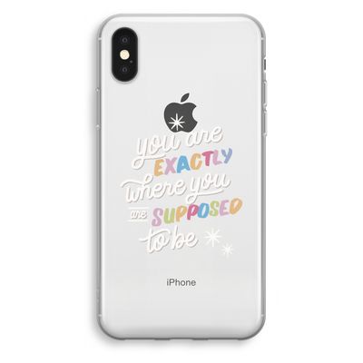 Right Place: iPhone XS Transparant Hoesje