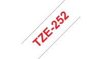 Labeltape Brother P-touch TZE-252 24mm rood op wit - thumbnail