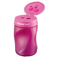 Stabilo easysharpener - 3 in 1 puntenslijper - rechts - roze Stabilo easysharpener - 3 in 1 puntenslijper - rechts - roze