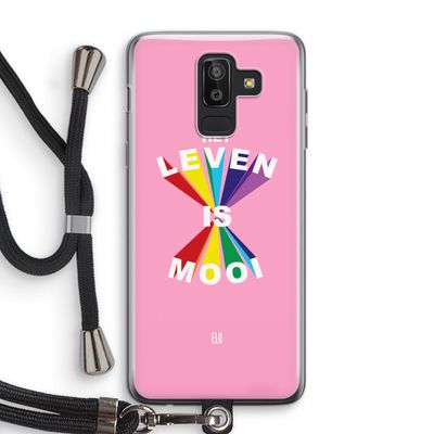 Het Leven Is Mooi: Samsung Galaxy J8 (2018) Transparant Hoesje met koord