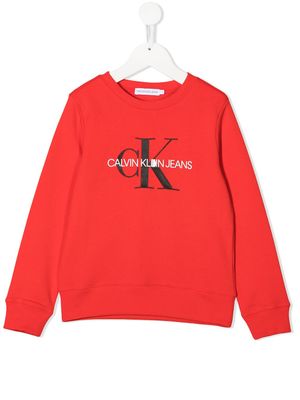 Calvin Klein Kids sweat à logo imprimé - Rouge