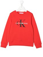 Calvin Klein Kids sweat à logo imprimé - Rouge