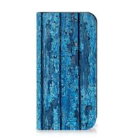 iPhone 15 Pro Book | Wallet Case | Wood Blue