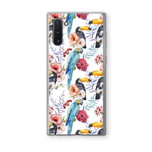 Bloemen tukan: Samsung Galaxy Note 10 Transparant Hoesje