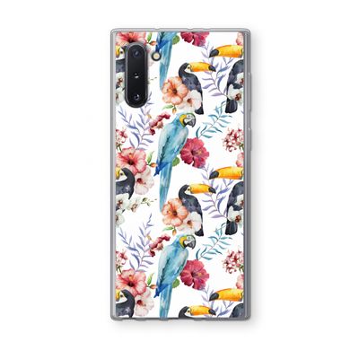 Bloemen tukan: Samsung Galaxy Note 10 Transparant Hoesje