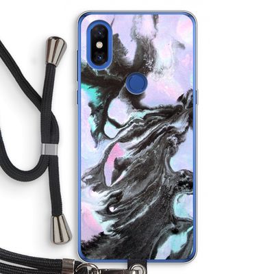 Pastel zwart: Xiaomi Mi Mix 3 Transparant Hoesje met koord