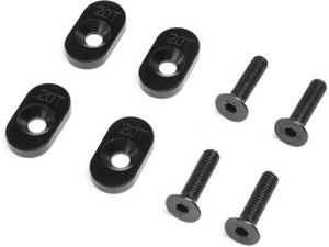 Losi - Engine Mount Insert & Screws 20T Black(4): DBXL 2.0 (LOS232138)