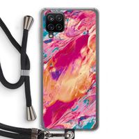 Pastel Echoes: Samsung Galaxy A12 Transparant Hoesje met koord