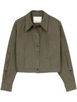 3.1 Phillip Lim chemise crop à manches longues - Vert - thumbnail