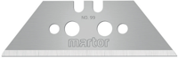 Martor trapeziummes | l60xb19xs0,63mm | met perforatie | 10 stuks / dispenser - 99.70 99.70