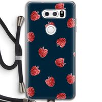 Framboosjes: LG V30 Transparant Hoesje met koord Framboosjes: LG V30 Transparant Hoesje met koord