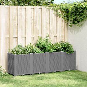 VidaXL Plantenbak 160x40x53 cm polypropeen lichtgrijs