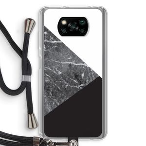Combinatie marmer: Xiaomi Poco X3 Pro Transparant Hoesje met koord